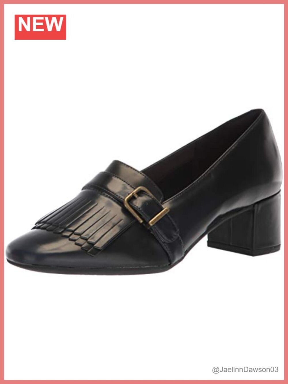 Clarks Women's Tealia Maye Loafer - Full Grain Leather, Block Heel, OrthoLite
